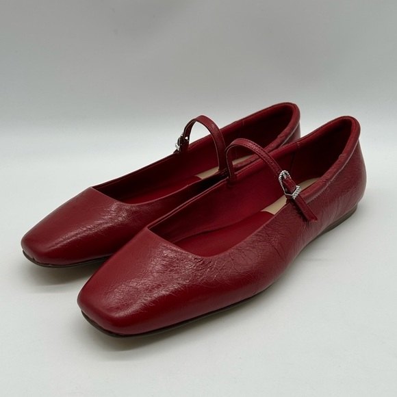 Dolce Vita Reyes Red Crinkle Patent Mary Jane Flats – Size 10.5 – NWB - Picture 5 of 13